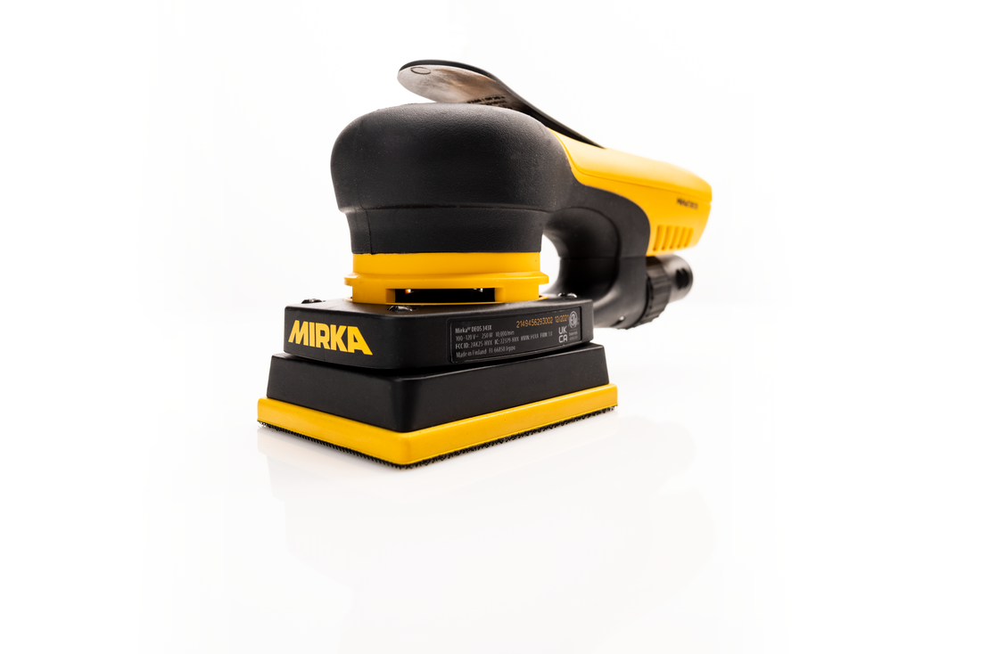 3 x 4 in Mirka® DEOS Vacuum-Ready electric Sander, 3.0mm orbit