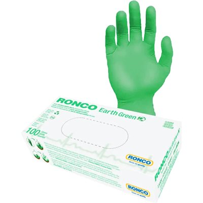 Biodegradble Nitrile Green Exam Glove 3.5mil - Size Small (Box of 100)